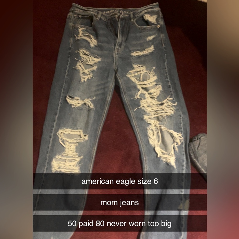 american eagle size 6 mom jeans